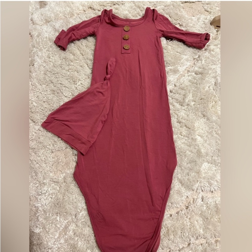 Caden Lane Gown & Hat - Solid Dusty Rose